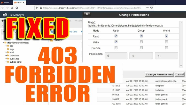 How to Fix a 403 Forbidden Error on Your Site